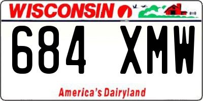 WI license plate 684XMW