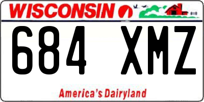 WI license plate 684XMZ