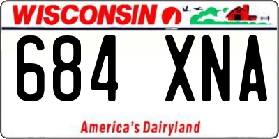 WI license plate 684XNA