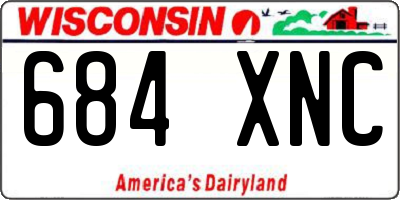 WI license plate 684XNC