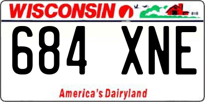 WI license plate 684XNE