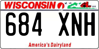 WI license plate 684XNH