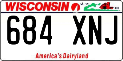 WI license plate 684XNJ
