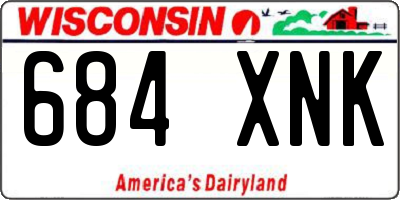 WI license plate 684XNK