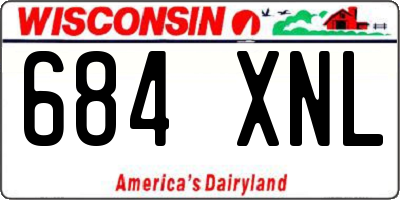 WI license plate 684XNL