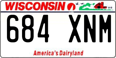 WI license plate 684XNM
