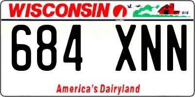 WI license plate 684XNN