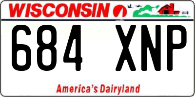 WI license plate 684XNP