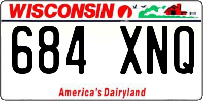 WI license plate 684XNQ
