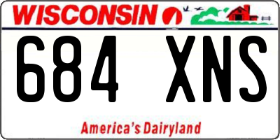 WI license plate 684XNS