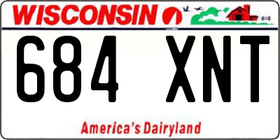 WI license plate 684XNT