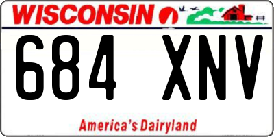 WI license plate 684XNV