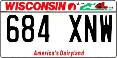 WI license plate 684XNW
