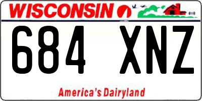 WI license plate 684XNZ