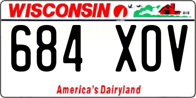 WI license plate 684XOV