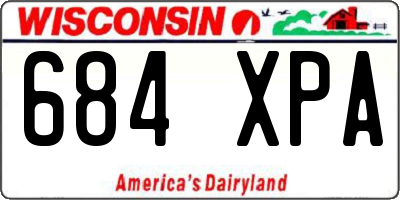 WI license plate 684XPA
