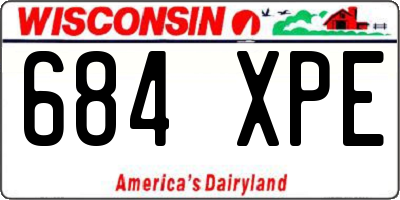 WI license plate 684XPE