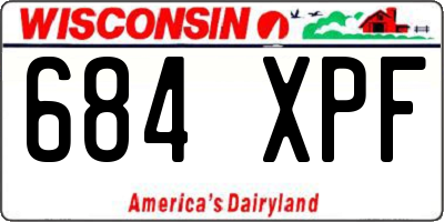 WI license plate 684XPF