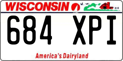 WI license plate 684XPI