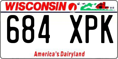 WI license plate 684XPK