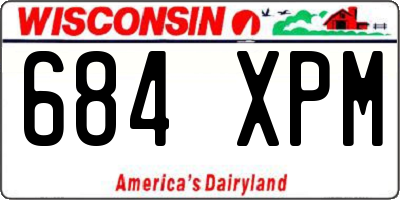 WI license plate 684XPM