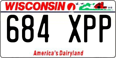 WI license plate 684XPP