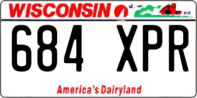 WI license plate 684XPR