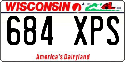 WI license plate 684XPS