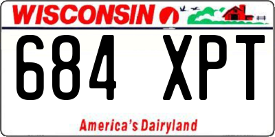 WI license plate 684XPT