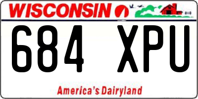 WI license plate 684XPU
