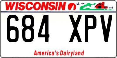WI license plate 684XPV
