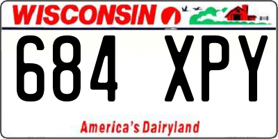 WI license plate 684XPY