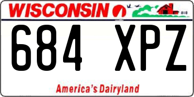 WI license plate 684XPZ