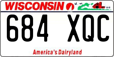 WI license plate 684XQC
