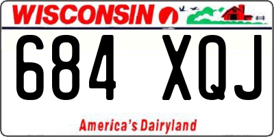 WI license plate 684XQJ