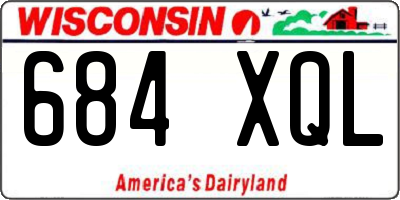 WI license plate 684XQL