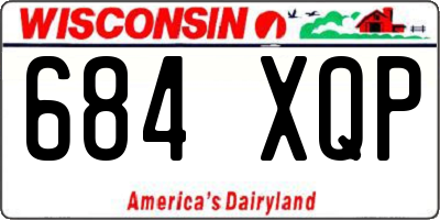 WI license plate 684XQP