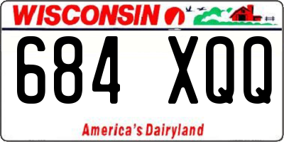 WI license plate 684XQQ