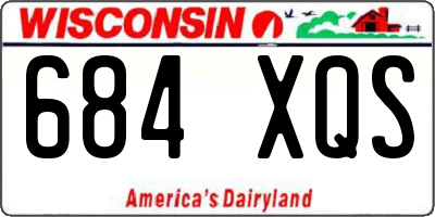 WI license plate 684XQS