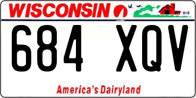 WI license plate 684XQV