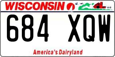 WI license plate 684XQW