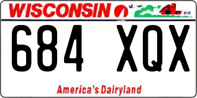 WI license plate 684XQX