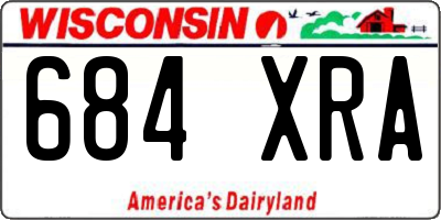 WI license plate 684XRA