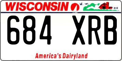 WI license plate 684XRB
