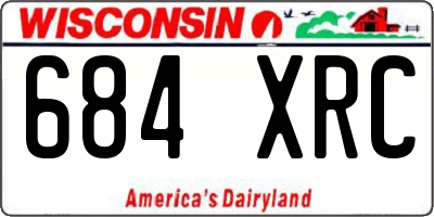 WI license plate 684XRC