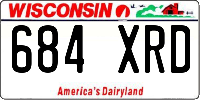 WI license plate 684XRD