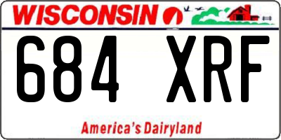 WI license plate 684XRF