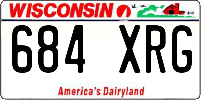 WI license plate 684XRG