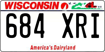 WI license plate 684XRI