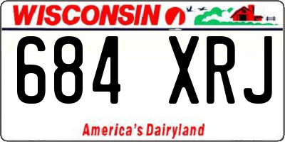 WI license plate 684XRJ